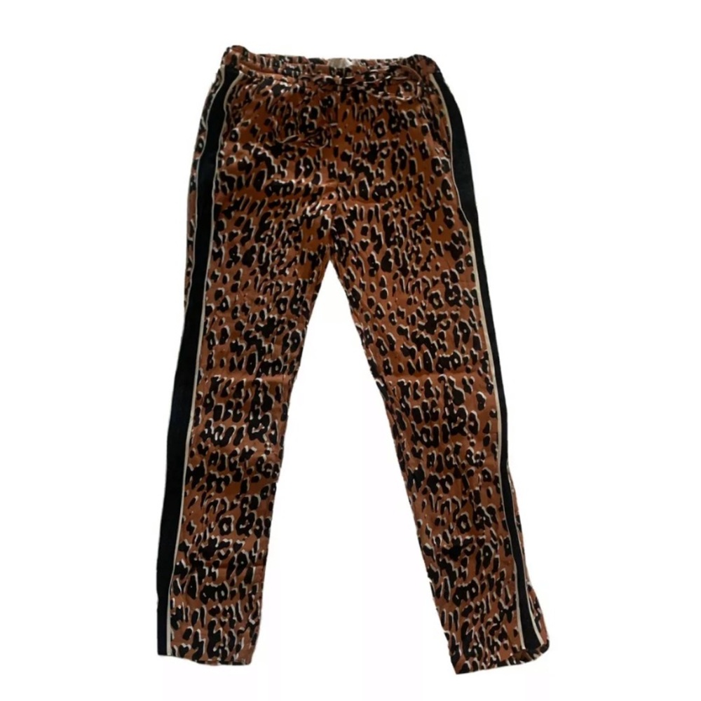 ZARA highwaist drawstring cheetah viscose jogger S